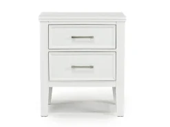 Mor Furniture Andover Panel Bed, Dresser, Mirror & Nightstand In White, Twin