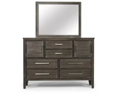 Mor Furniture Andover Panel Bed, Dresser, Mirror & Nightstand In White, Twin