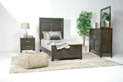 Mor Furniture Andover Panel Bed In White, Twin