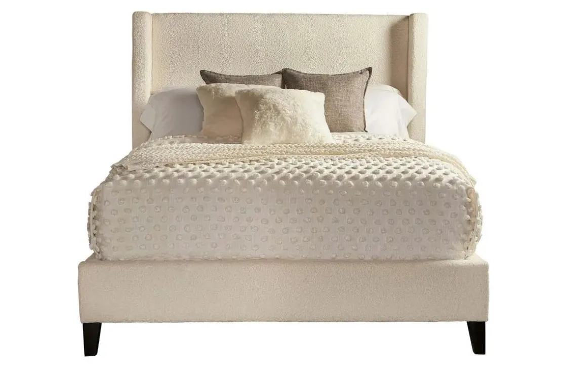Mor Furniture Angel Upholstered Panel Bed In Charcoal, Queen