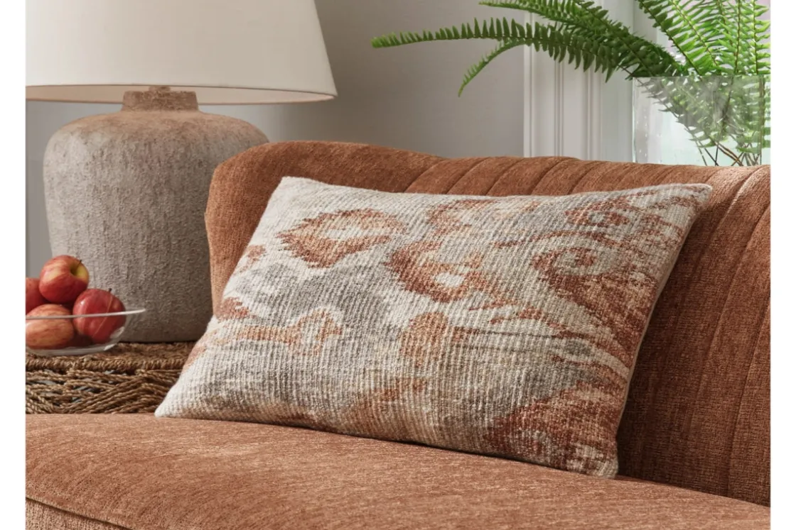 Mor Furniture Aprover Accent Pillow In Rust/Gray/White