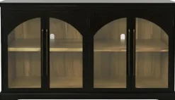 Mor Furniture Archdale 6 Door Accent Console In Black, 96 Inch