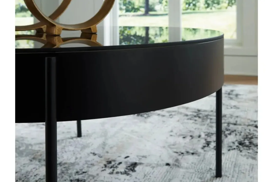 Mor Furniture Ardoline Coffee Table & 2 End Tables In Black