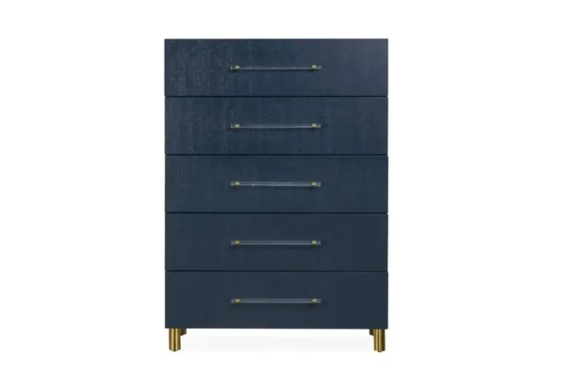 Mor Furniture Argento Chest In Navy Blue