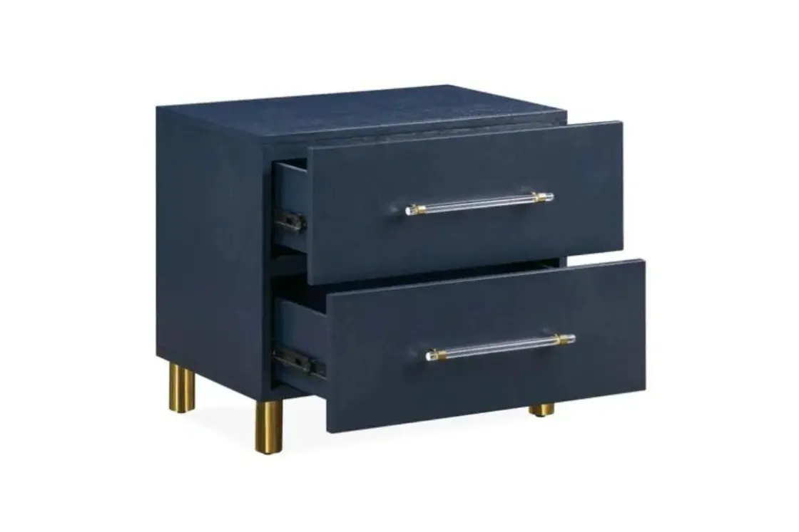 Mor Furniture Argento Nightstand In Navy Blue