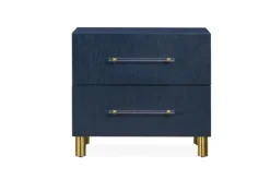 Mor Furniture Argento Nightstand In Navy Blue