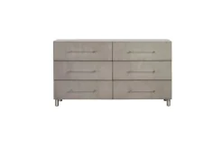 Mor Furniture Argento Panel Bed, Dresser, Mirror & Nightstand In Misty Gray, Full