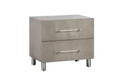 Mor Furniture Argento Panel Bed, Dresser, Mirror & Nightstand In Misty Gray, Full