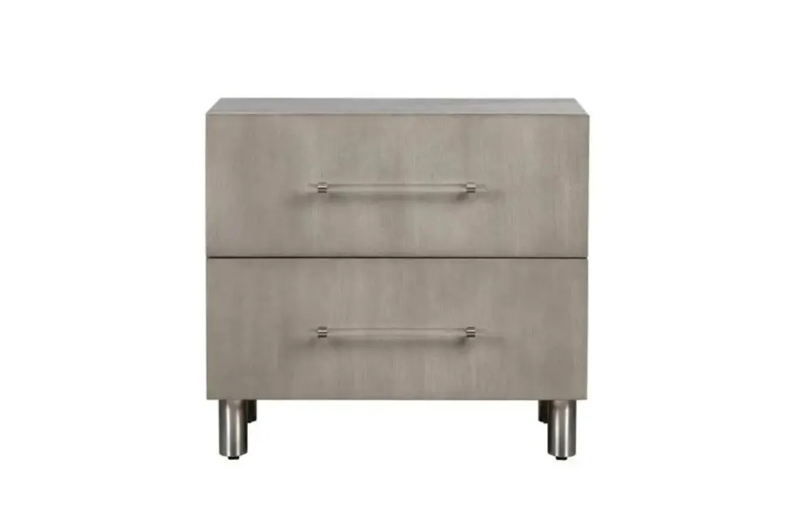 Mor Furniture Argento Panel Bed, Dresser, Mirror & Nightstand In Misty Gray, Full
