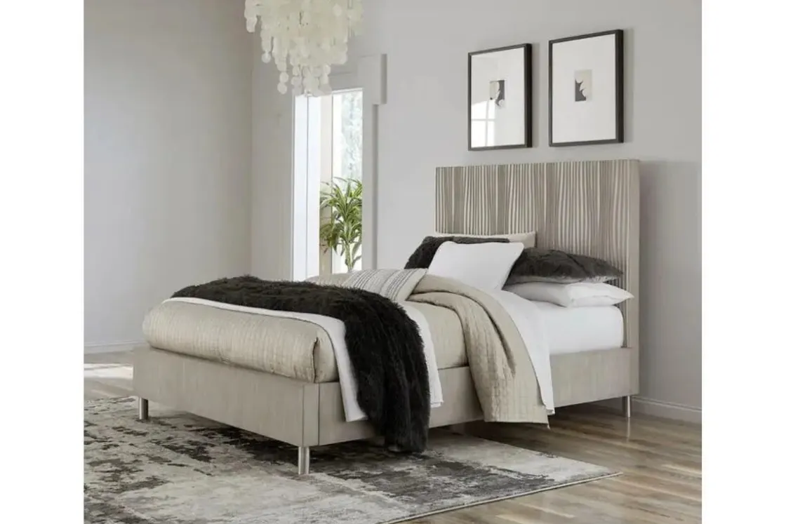 Mor Furniture Argento Panel Bed In Navy Blue, Full