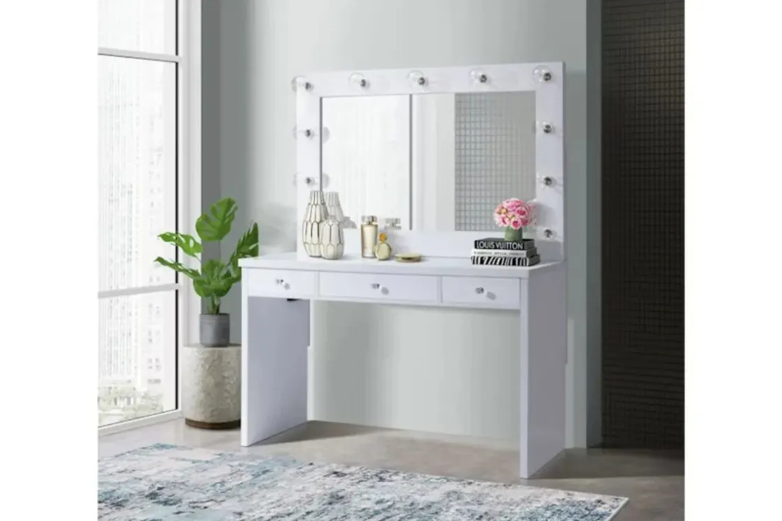 Mor Furniture Ariana Vanity Base In White