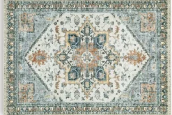 Mor Furniture Arlenmont Classic Rug In Blue/White/Brown, 5’ X 7’