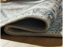 Mor Furniture Arlenmont Classic Rug In Blue/White/Brown, 5’ X 7’