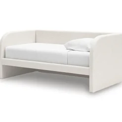 Kids Mor Furniture Arloster Upholstered Daybed In Tan/White, Twin