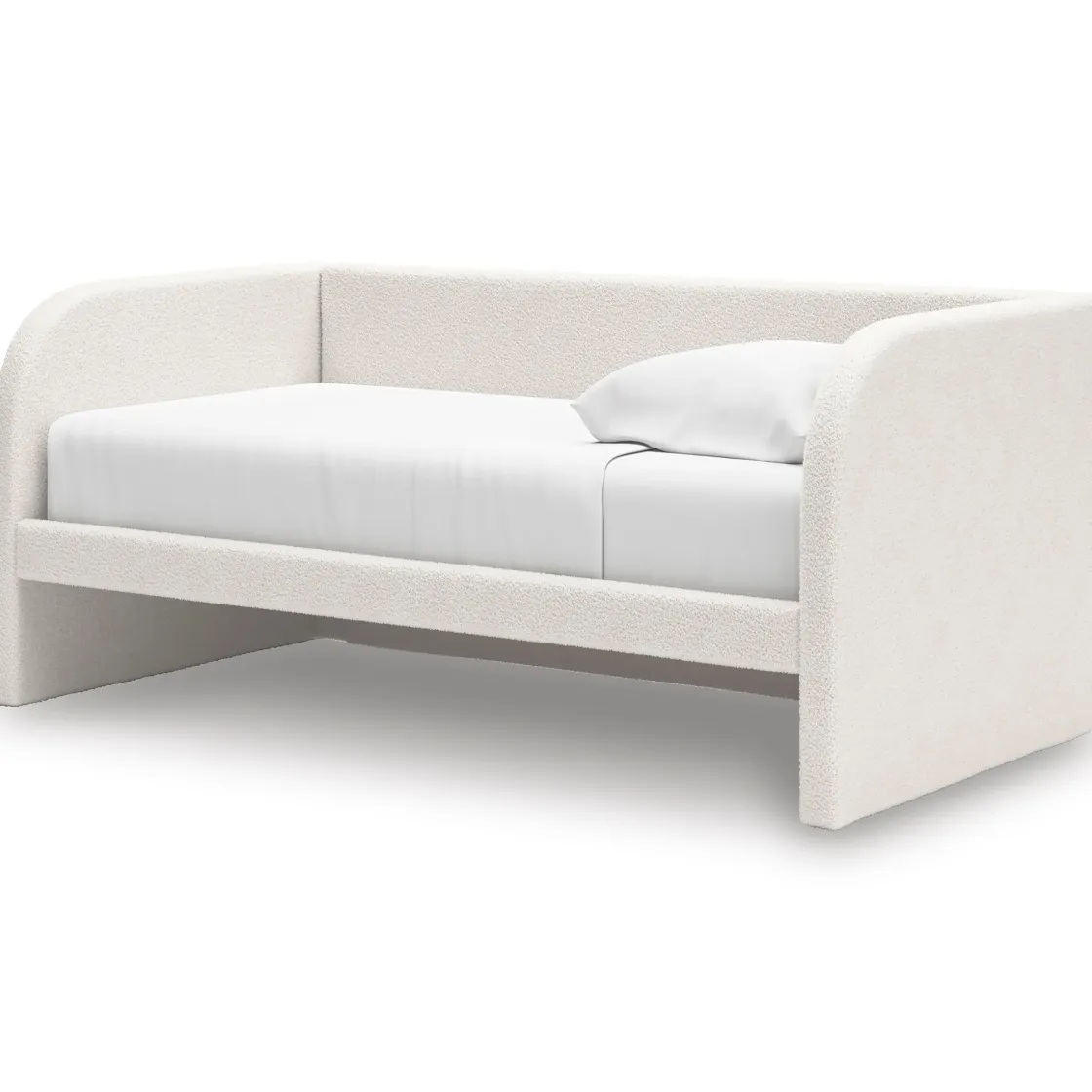 Kids Mor Furniture Arloster Upholstered Daybed In Tan/White, Twin