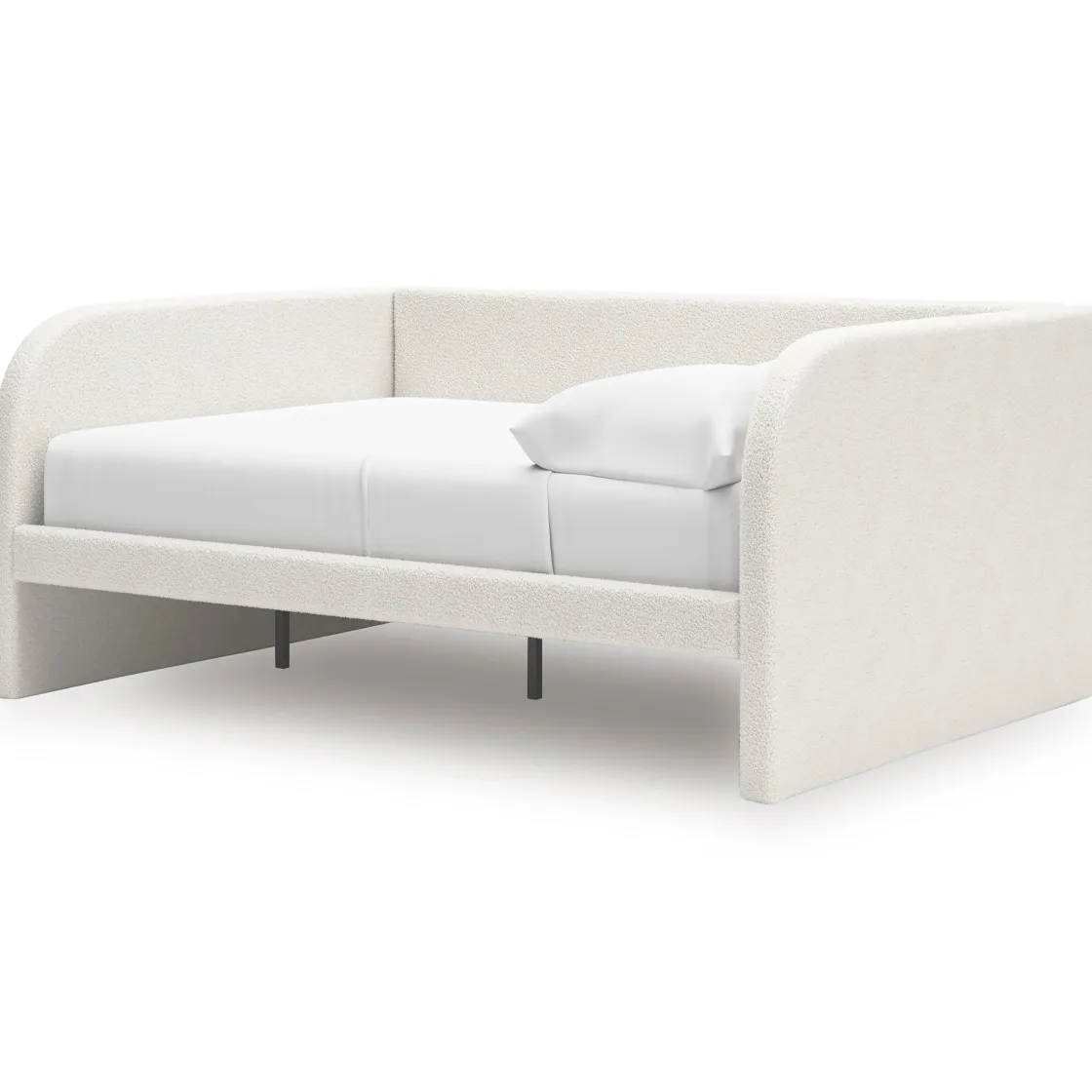 Kids Mor Furniture Arloster Upholstered Daybed In Tan/White, Twin