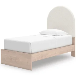 Kids Mor Furniture Arloster Upholstered Panel Bed In White, Twin
