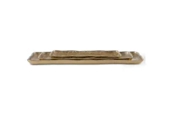 Mor Furniture Artesian Tray In Gold, Set Of 3