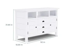 Mor Furniture Artisans Media Console In Oak, 50 Inch