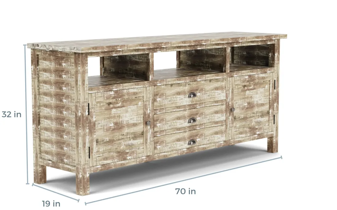 Mor Furniture Artisans Media Console In Oak, 50 Inch