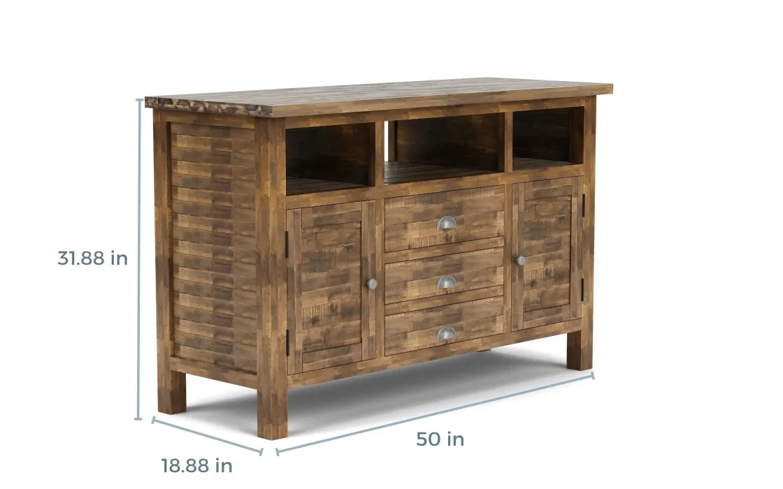 Mor Furniture Artisans Media Console In Oak, 50 Inch