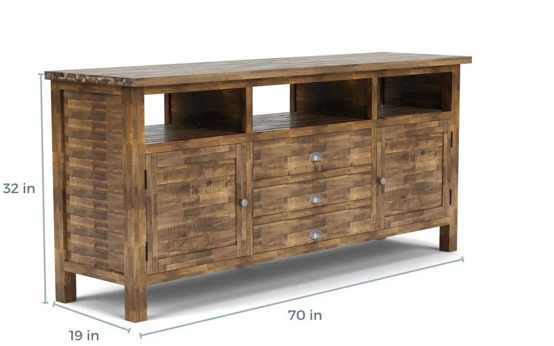 Mor Furniture Artisans Media Console In Oak, 50 Inch