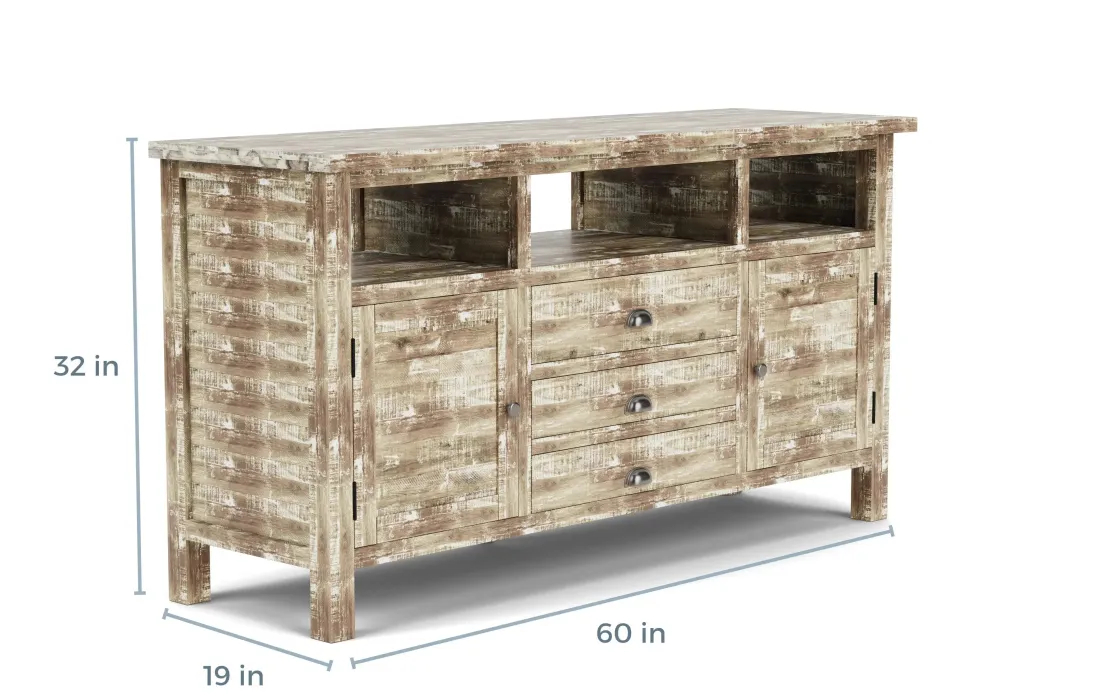 Mor Furniture Artisans Media Console In Oak, 50 Inch