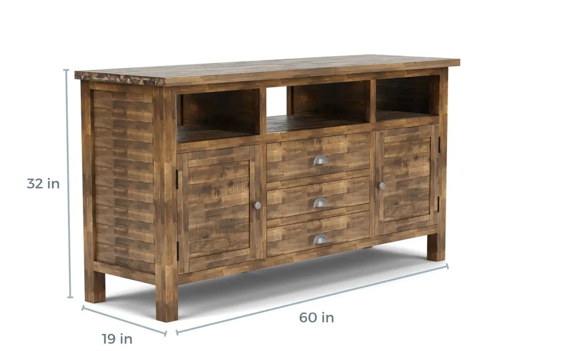 Mor Furniture Artisans Media Console In Oak, 50 Inch