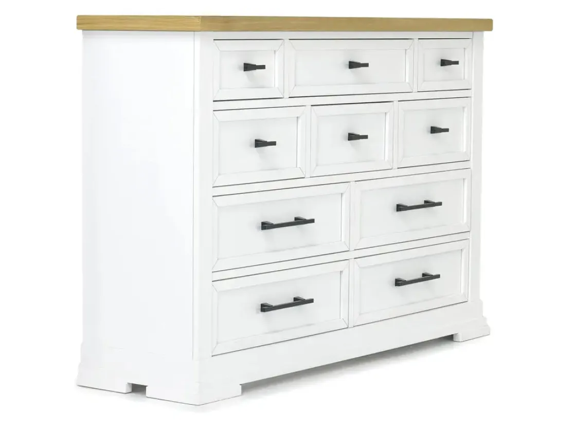 Mor Furniture Ashbryn Storage Bed, Dresser, Mirror & Nightstand In White, Queen