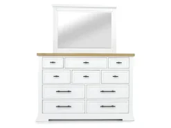 Mor Furniture Ashbryn Storage Bed, Dresser, Mirror & Nightstand In White, Queen