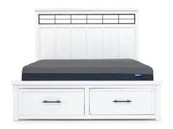 Mor Furniture Ashbryn Storage Bed, Dresser, Mirror & Nightstand In White, Queen