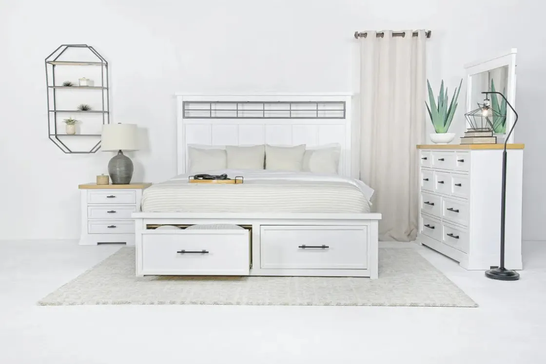 Mor Furniture Ashbryn Storage Bed In White, Queen