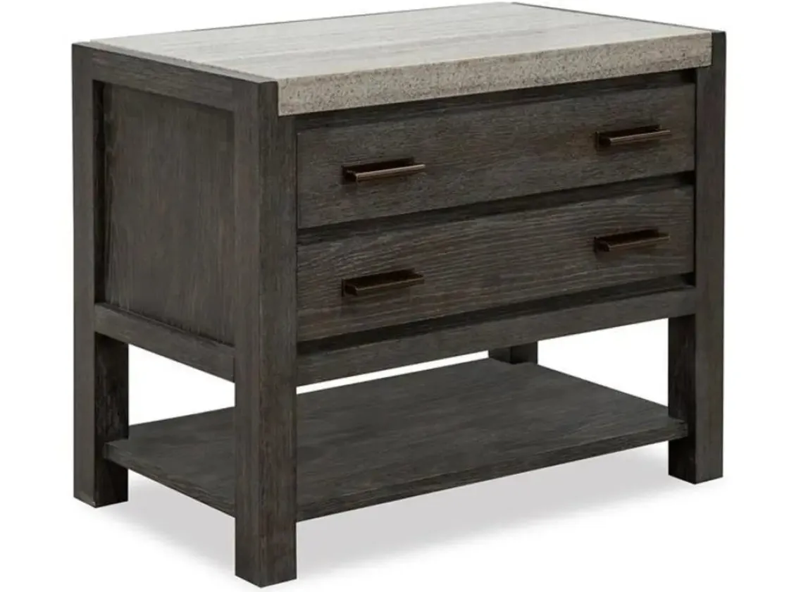 Mor Furniture Aspen Valley 2 Drawer Nightstand In Black