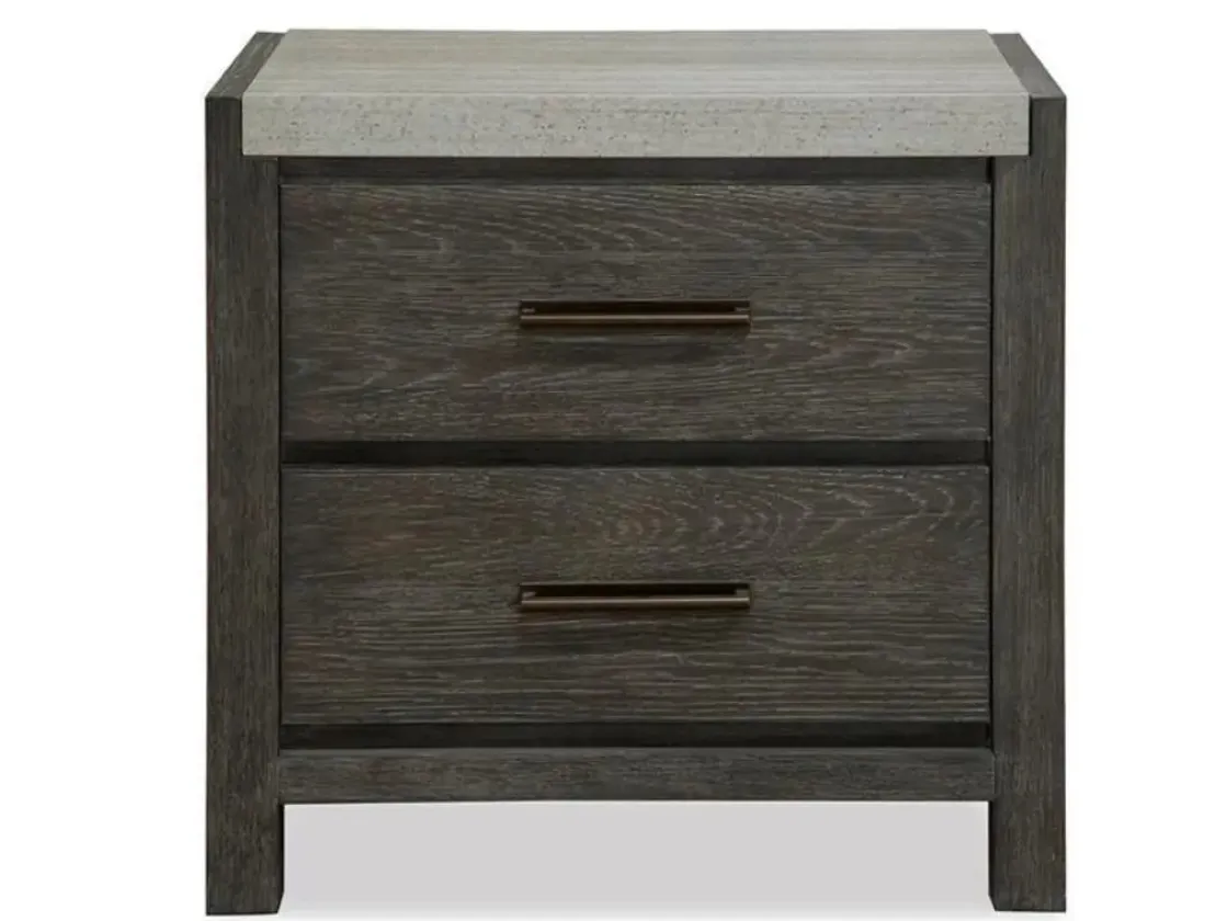 Mor Furniture Aspen Valley 2 Drawer Nightstand In Black