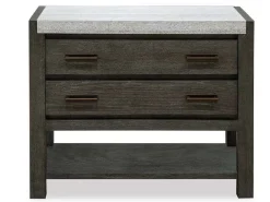 Mor Furniture Aspen Valley 2 Drawer Nightstand In Black