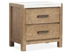 Mor Furniture Aspen Valley Panel Bed, Dresser, Mirror & Nightstand In Sierra Brown, Queen