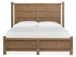 Mor Furniture Aspen Valley Panel Bed In Sierra Brown, Queen