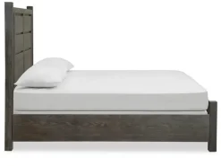 Mor Furniture Aspen Valley Panel Bed W/ Storage In Sierra Brown, Queen