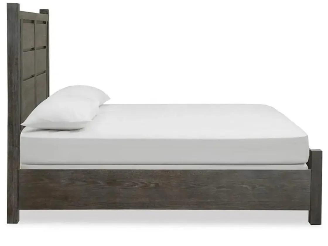 Mor Furniture Aspen Valley Panel Bed W/ Storage In Sierra Brown, Queen