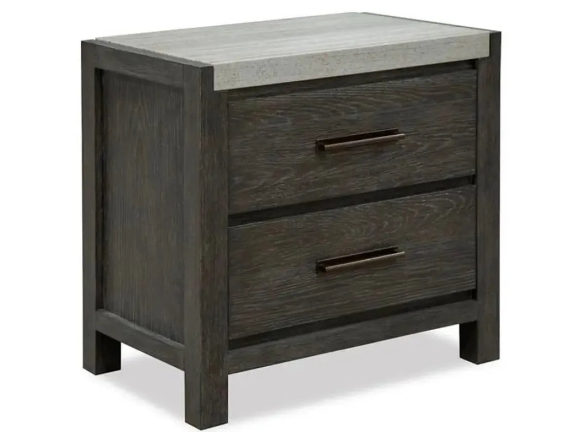 Mor Furniture Aspen Valley Panel Bed W/ Storage, Dresser, Mirror & Nightstand In Sierra Brown, Queen