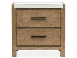 Mor Furniture Aspen Valley Panel Bed W/ Storage, Dresser, Mirror & Nightstand In Sierra Brown, Queen