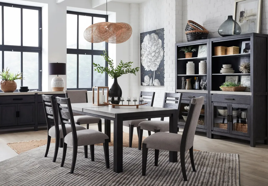 Mor Furniture Aspen Valley Side Chair In Ravenwood Black