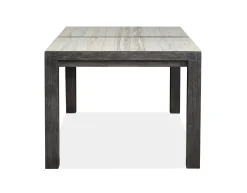 Mor Furniture Aspen Valley Stone Top Dining Table, 4 Chairs & Bench In Sierra Brown