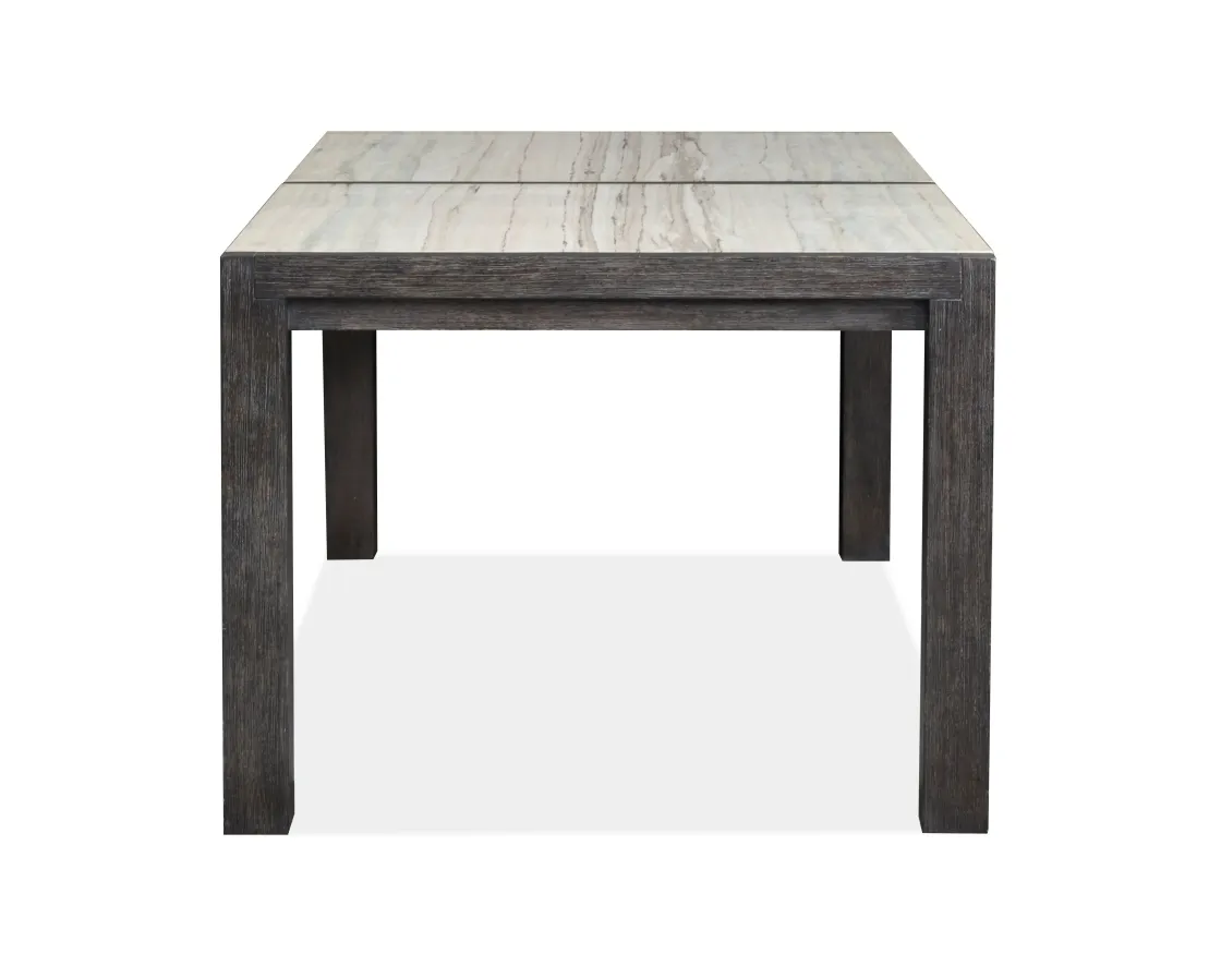 Mor Furniture Aspen Valley Stone Top Dining Table, 4 Chairs & Bench In Sierra Brown