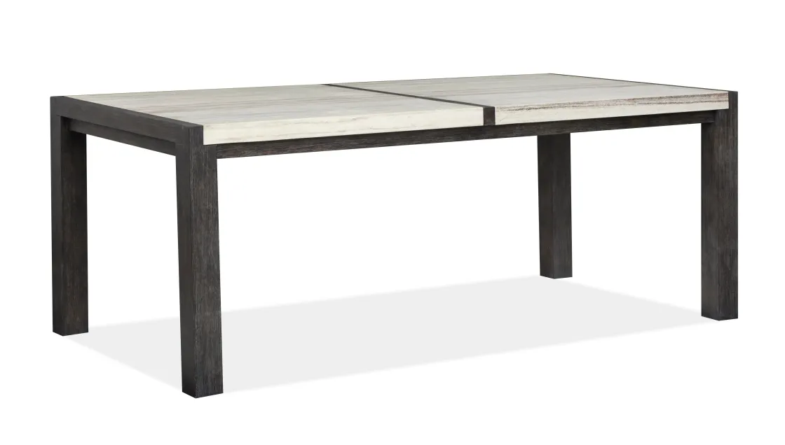 Mor Furniture Aspen Valley Stone Top Dining Table, 4 Chairs & Bench In Sierra Brown