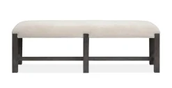 Mor Furniture Aspen Valley Stone Top Dining Table, 4 Chairs & Bench In Sierra Brown