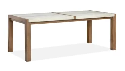 Mor Furniture Aspen Valley Stone Top Dining Table & 6 Chairs In Sierra Brown
