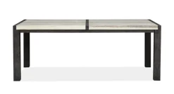 Mor Furniture Aspen Valley Stone Top Dining Table & 6 Chairs In Sierra Brown