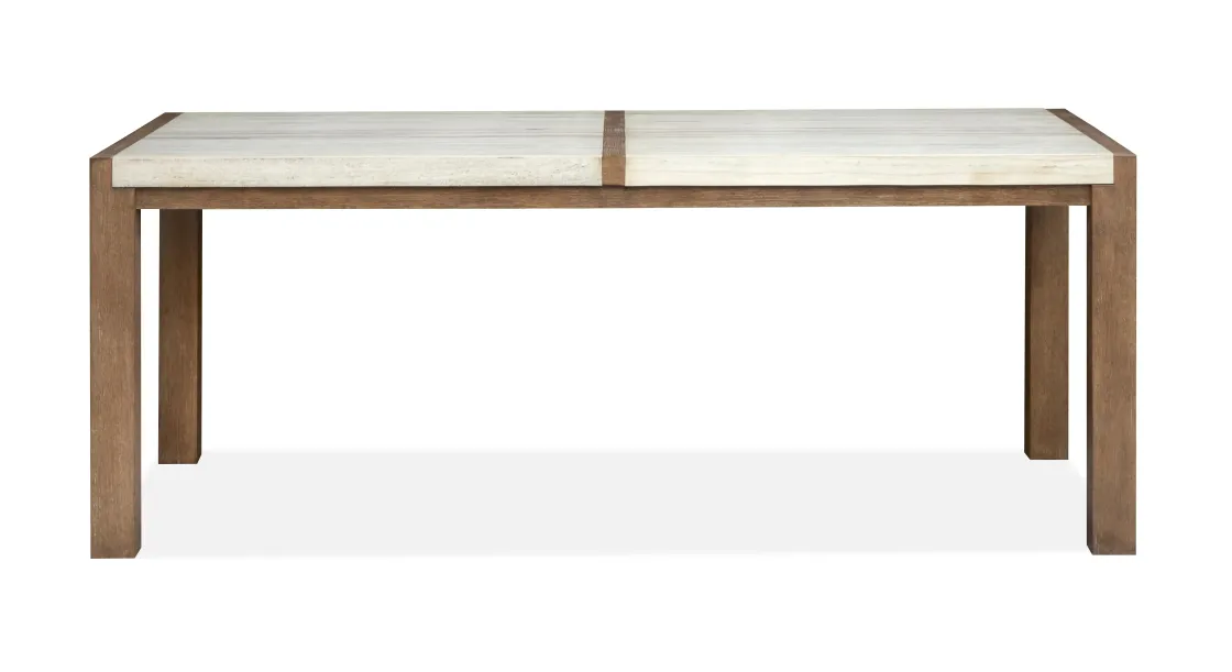 Mor Furniture Aspen Valley Stone Top Dining Table In Sierra Brown