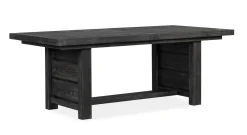Mor Furniture Aspen Valley Trestle Dining Table & 6 Chairs In Ravenwood Black